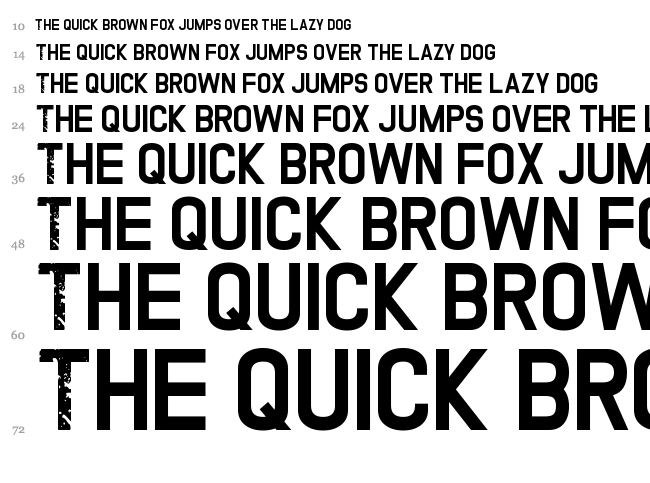 Twofold Uncomplete Design font waterfall